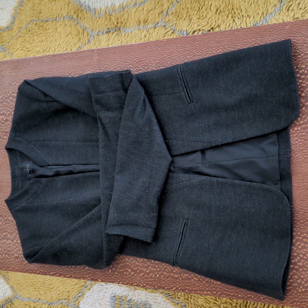 Theory Grey Melange Tanker Blazer Size 2